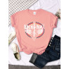 T-shirt Rock And Roll pour femme Couleur Rose