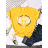 T-shirt Rock And Roll pour femme Couleur Jaune