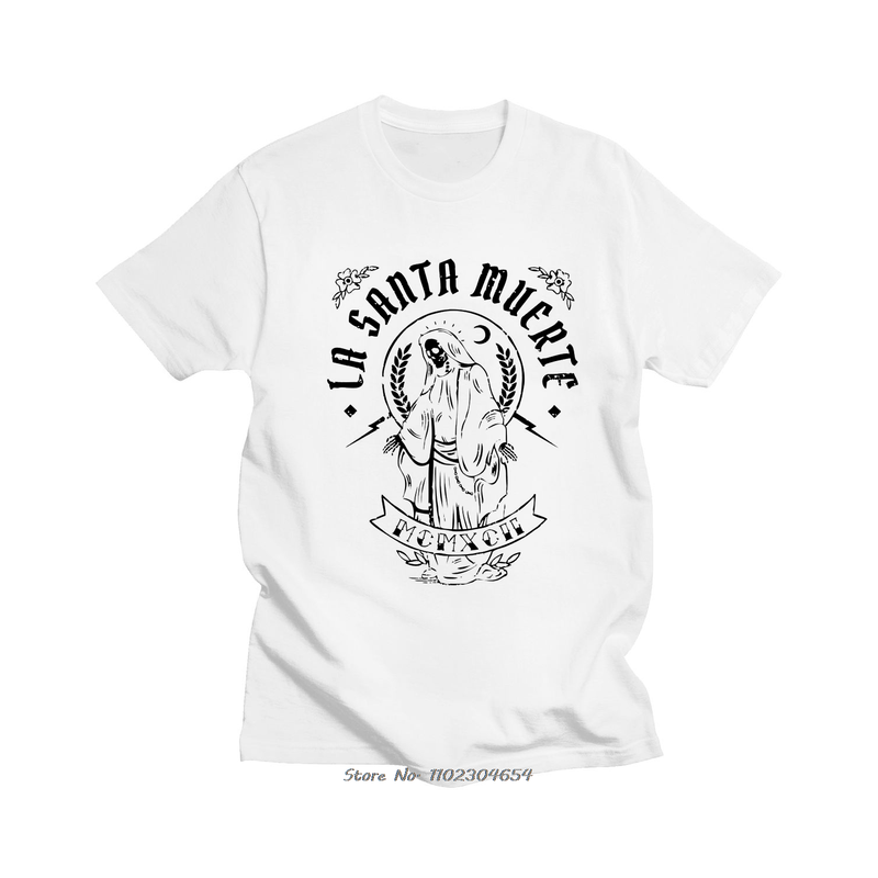 T-shirt La Santa Muerte pour homme Couleur Blanc