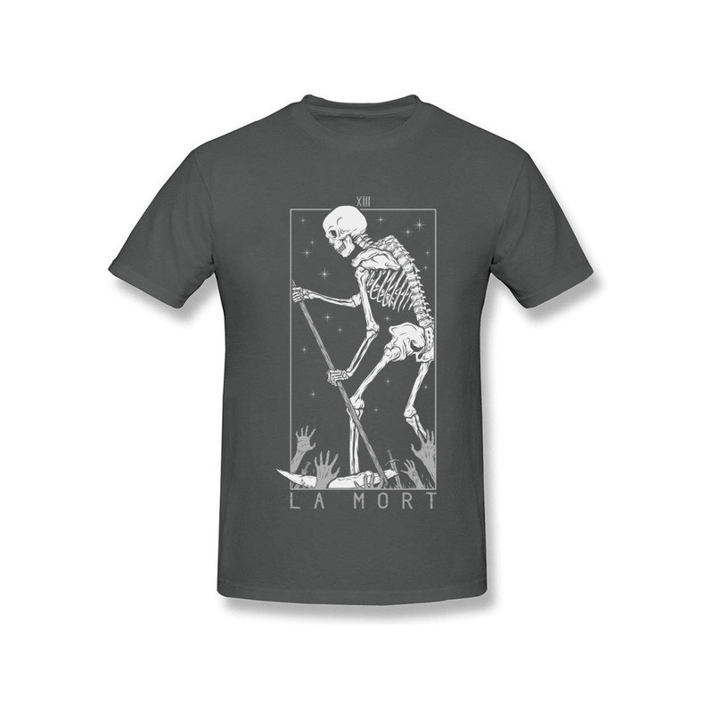 T-shirt Gothique Carte Tarot "La Mort" Couleur Gris
