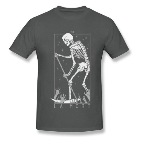 T-shirt Gothique Carte Tarot "La Mort" Couleur Gris