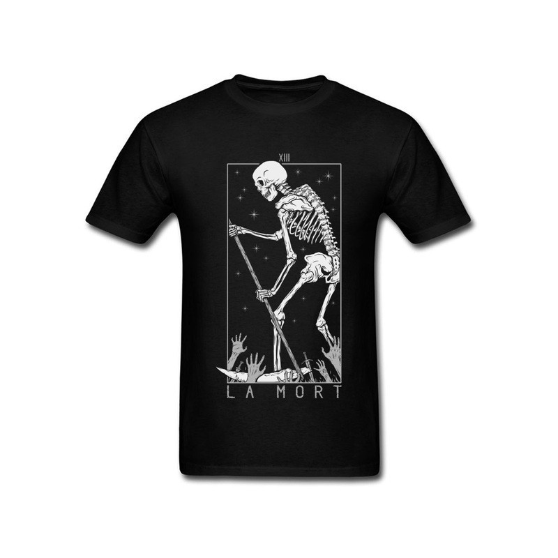 T-shirt Gothique Carte Tarot "La Mort" Couleur Noir