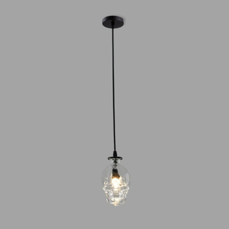 Lampe tête de mort suspendue Vintage en verre transparent avec tête de crâne - modèle 3