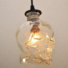 Lampe tête de mort suspendue Vintage en verre transparent avec tête de crâne détails lampe