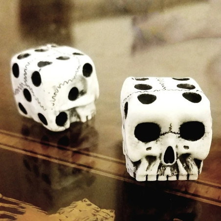 Dés Tête de Mort Os de Crâne
