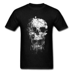 T-shirt Gothique Tête de Mort dégoulinante