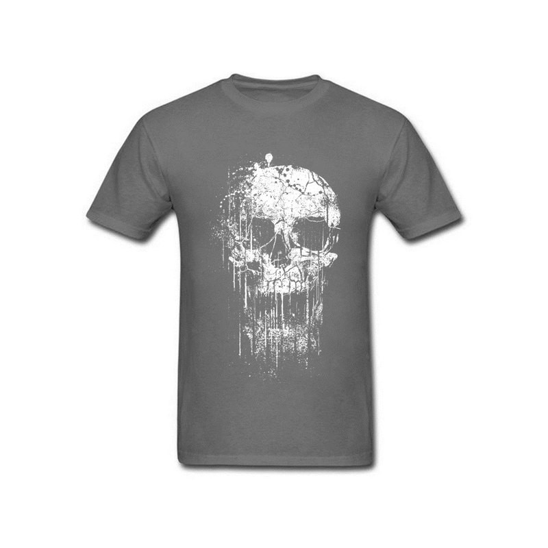 T-shirt Tête de Mort dégoulinante Couleur Gris Foncé