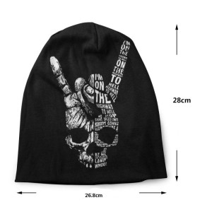 dimensions Bonnet Tête de Mort Skull Horns Heavy Metal