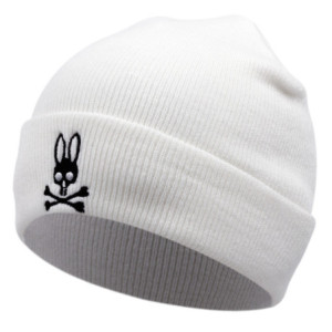 Bonnet Tête de Mort Lapin Unisexe Skull Bunny Couleur Blanc