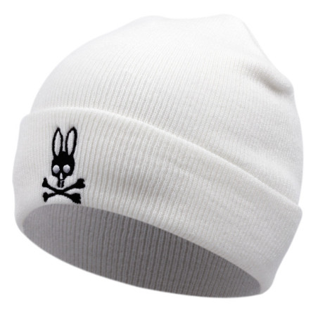 Bonnet Tête de Mort Lapin Unisexe Skull Bunny Couleur Blanc