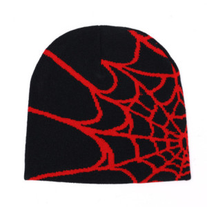 Bonnet Toile Araignée Spider Couleur Rouge