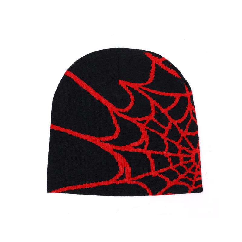 Bonnet Toile Araignée Spider Couleur Rouge