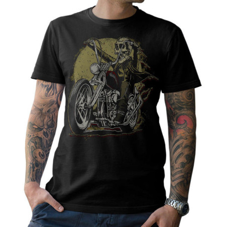 T-shirt Tête de Mort Biker Fantôme - Chopper Skull Rod