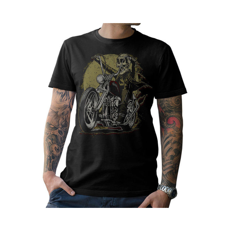 T-shirt Tête de Mort Biker Fantôme - Chopper Skull Rod