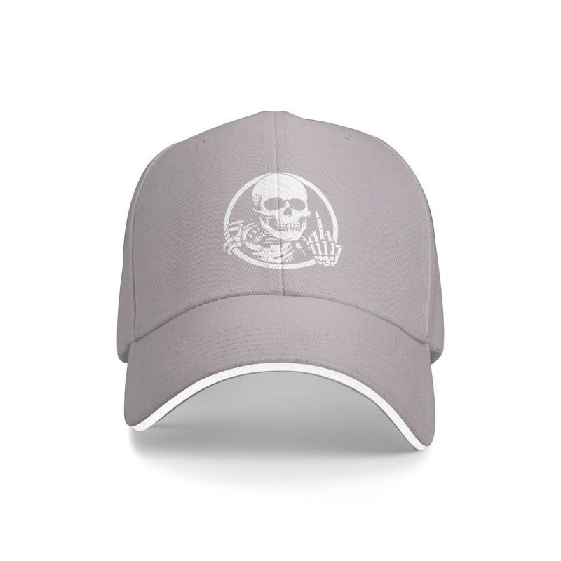 Casquette de baseball Tête de Mort "Fuck You!" couleur gris