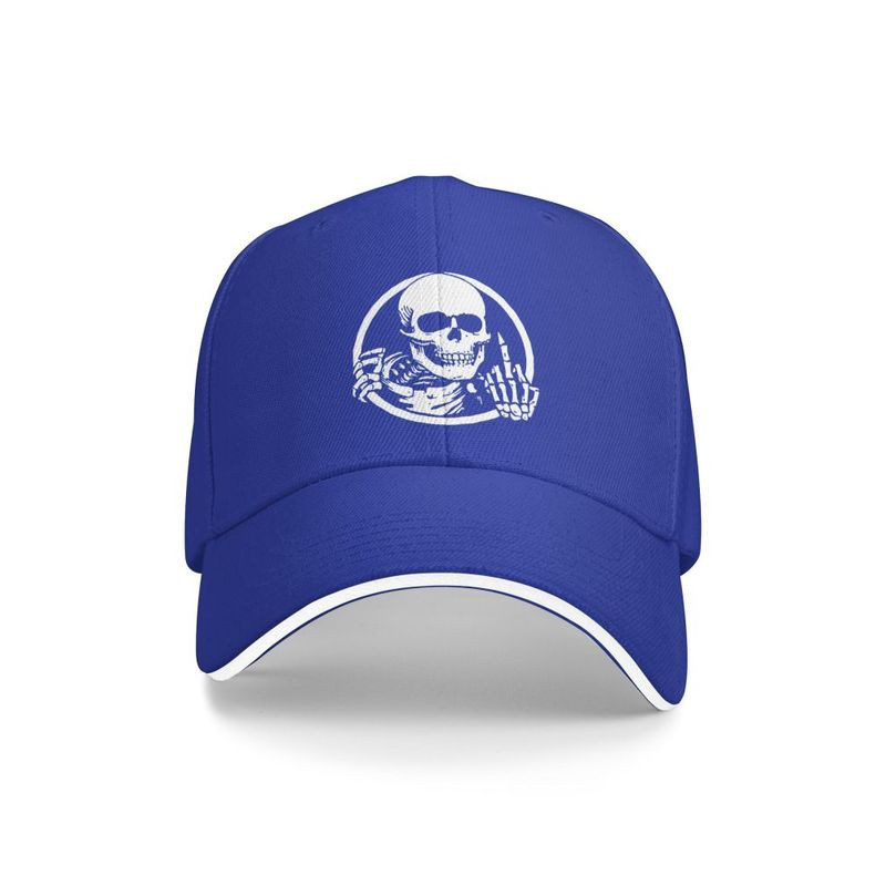 Casquette de baseball Tête de Mort "Fuck You!" couleur bleu