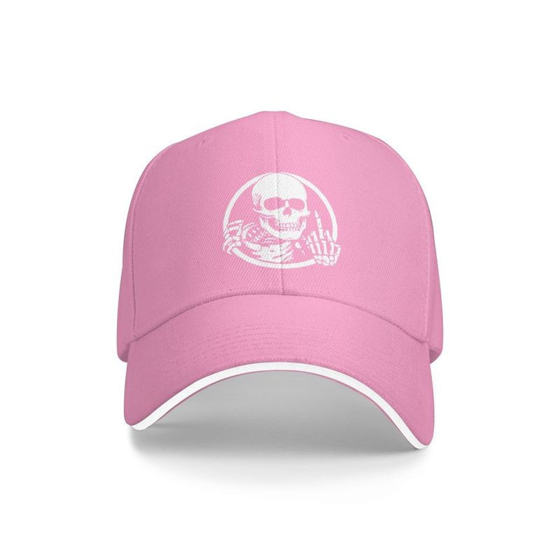 Casquette de baseball Tête de Mort "Fuck You!" couleur rose