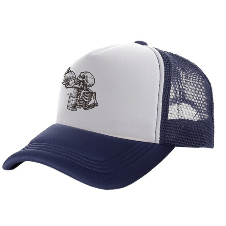 Casquette Squelette Cool et Bière Modèle 4