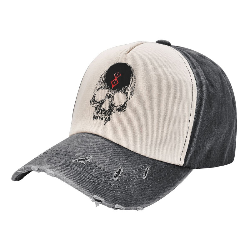 Casquette Tête de Mort Denim