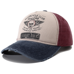 Casquette Tête de Mort Biker "Live Fast Die Young" Modèle 4