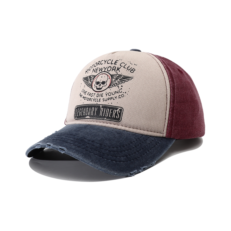 Casquette Tête de Mort Biker "Live Fast Die Young" Modèle 4