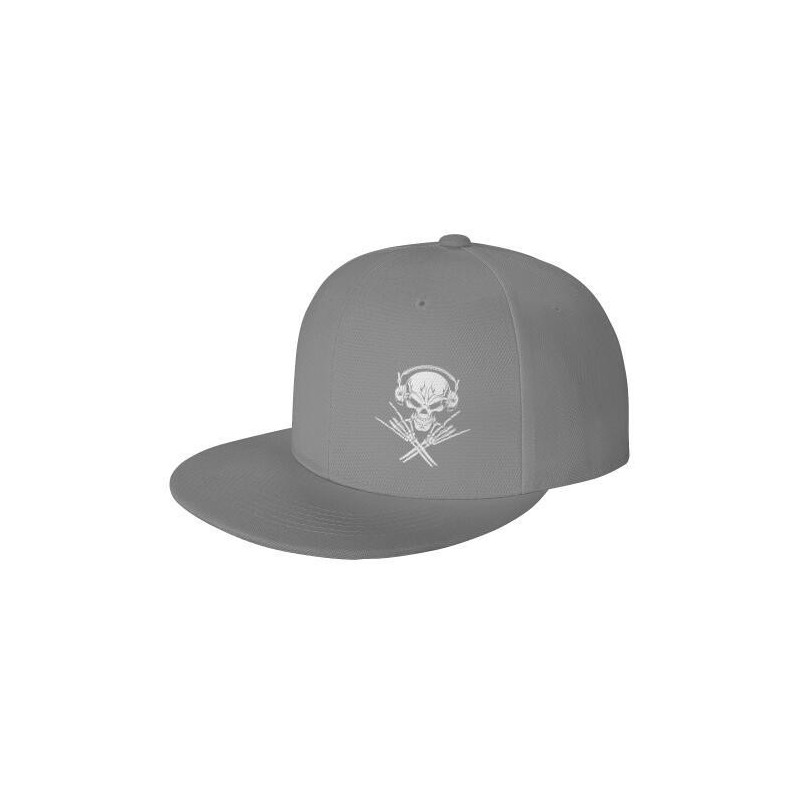 Casquette Tête de Mort Crâne Squelette Musique Couleur Gris