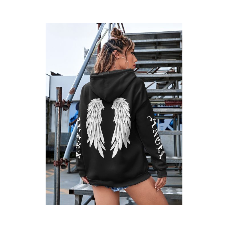 Sweatshirt Gothique Dark Angel Ailes d'Ange pour femme