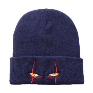 Bonnet Tête de Mort Yeux de la Terreur - couleur bleu marine