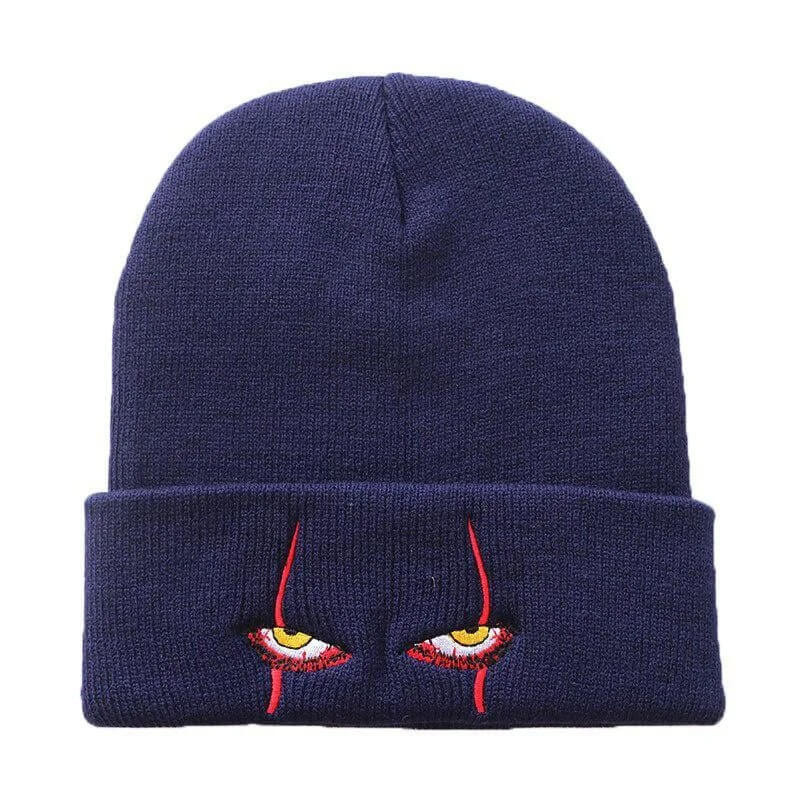 Bonnet Tête de Mort Yeux de la Terreur - couleur bleu marine