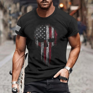 T-shirt Tête de Mort Sniper US pour hommes