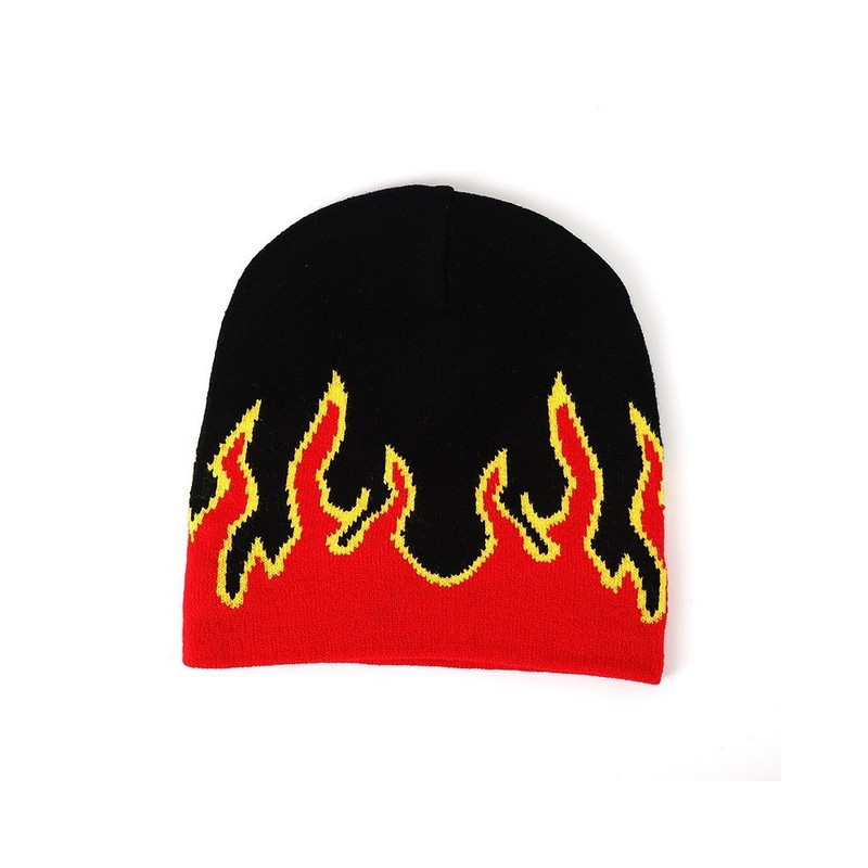 Bonnet Design Flammes de l'enfer Couleur Rouge