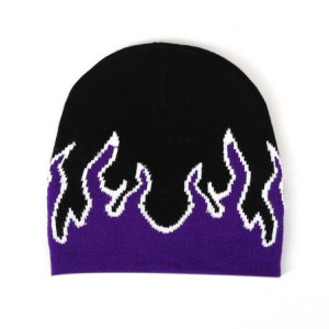Bonnet Design Flammes de l'enfer Couleur Violet