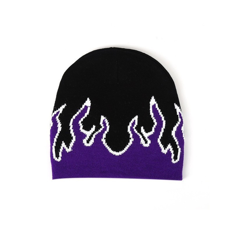 Bonnet Design Flammes de l'enfer Couleur Violet