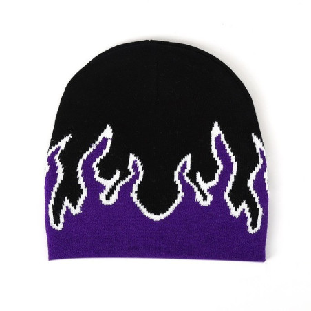 Bonnet Design Flammes de l'enfer Couleur Violet