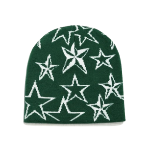 Bonnet Design étoiles Rock And Roll Couleur Vert