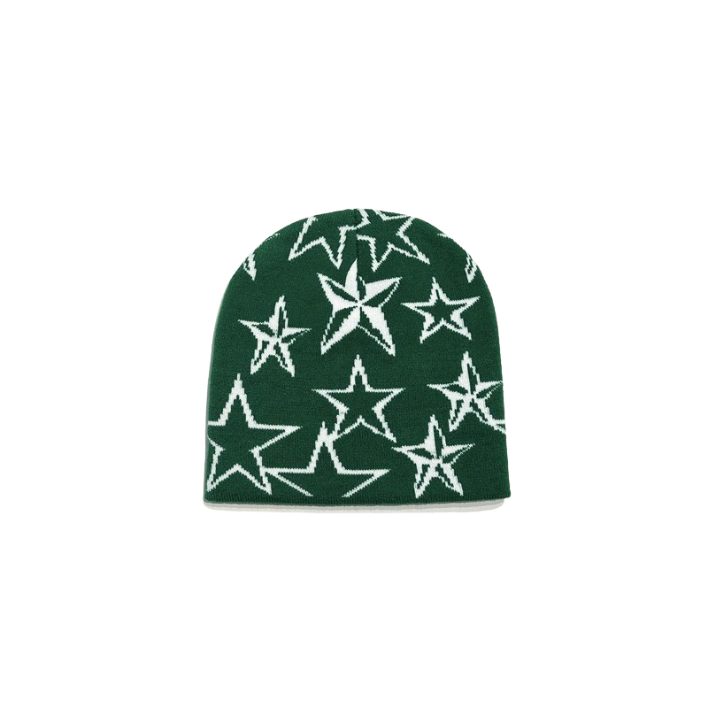 Bonnet Design étoiles Rock And Roll Couleur Vert