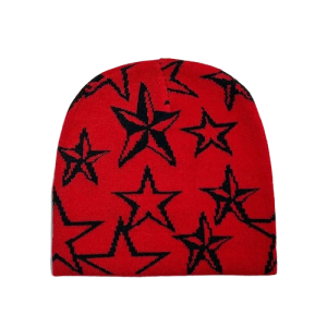 Bonnet Design étoiles Rock And Roll Couleur Rouge