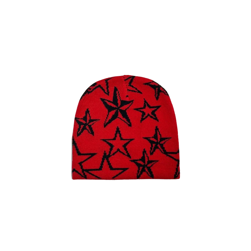 Bonnet Design étoiles Rock And Roll Couleur Rouge