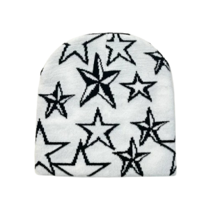 Bonnet Design étoiles Rock And Roll Couleur Blanc