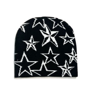 Bonnet Design étoiles Rock And Roll Couleur Noir