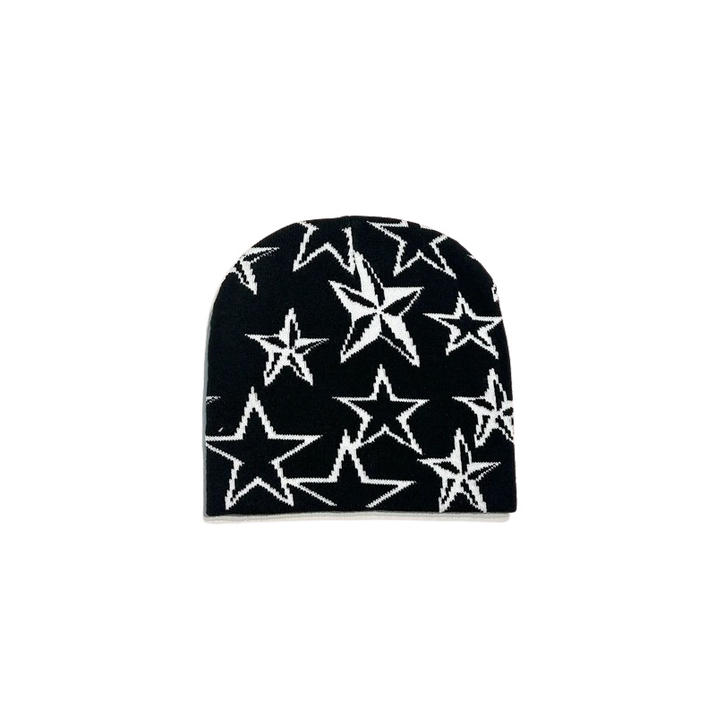 Bonnet Design étoiles Rock And Roll Couleur Noir