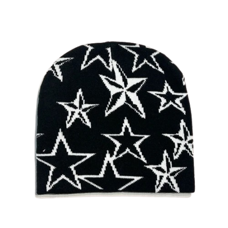 Bonnet Design étoiles Rock And Roll Couleur Noir