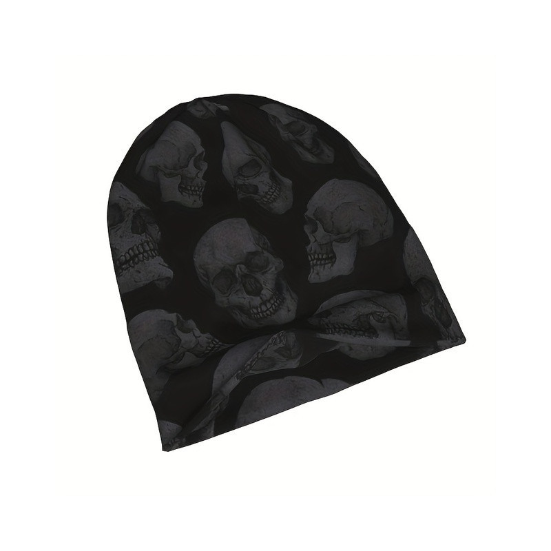 Bonnet Tête de Mort Crânes Gothiques Catacombes Couleur Noir