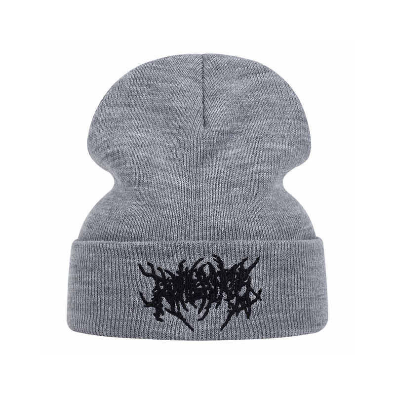 Bonnet Gothique Black Metal Couleur Gris