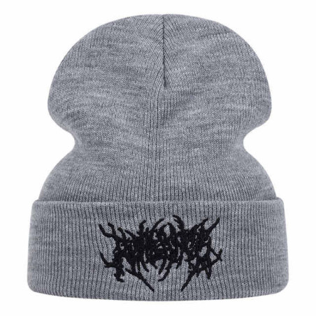 Bonnet Gothique Black Metal Couleur Gris