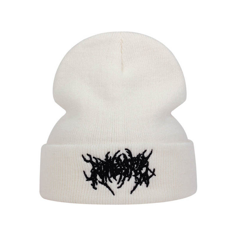Bonnet Gothique Black Metal Couleur Blanc