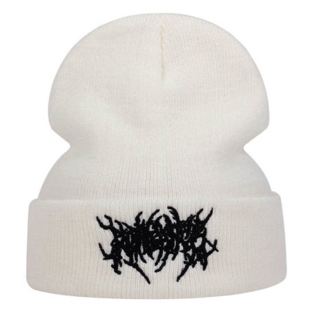Bonnet Gothique Black Metal Couleur Blanc