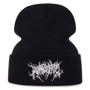 Bonnet Gothique Black Metal Couleur Noir