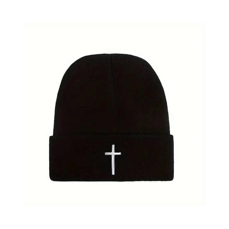 Bonnet Croix Chrétienne Couleur Noir