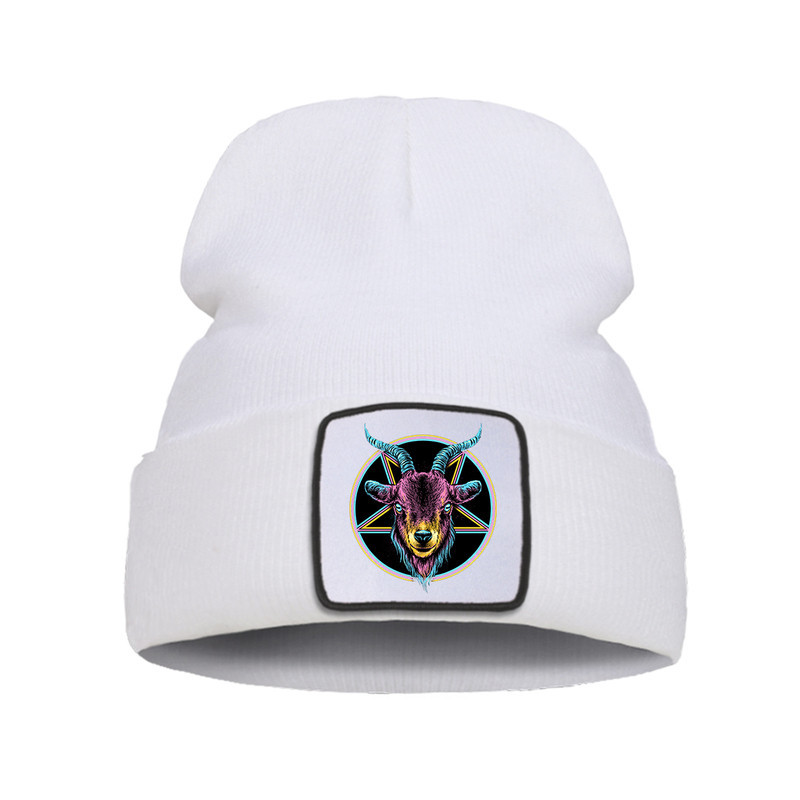 Bonnet Gothique Baphomet Couleur Blanc
